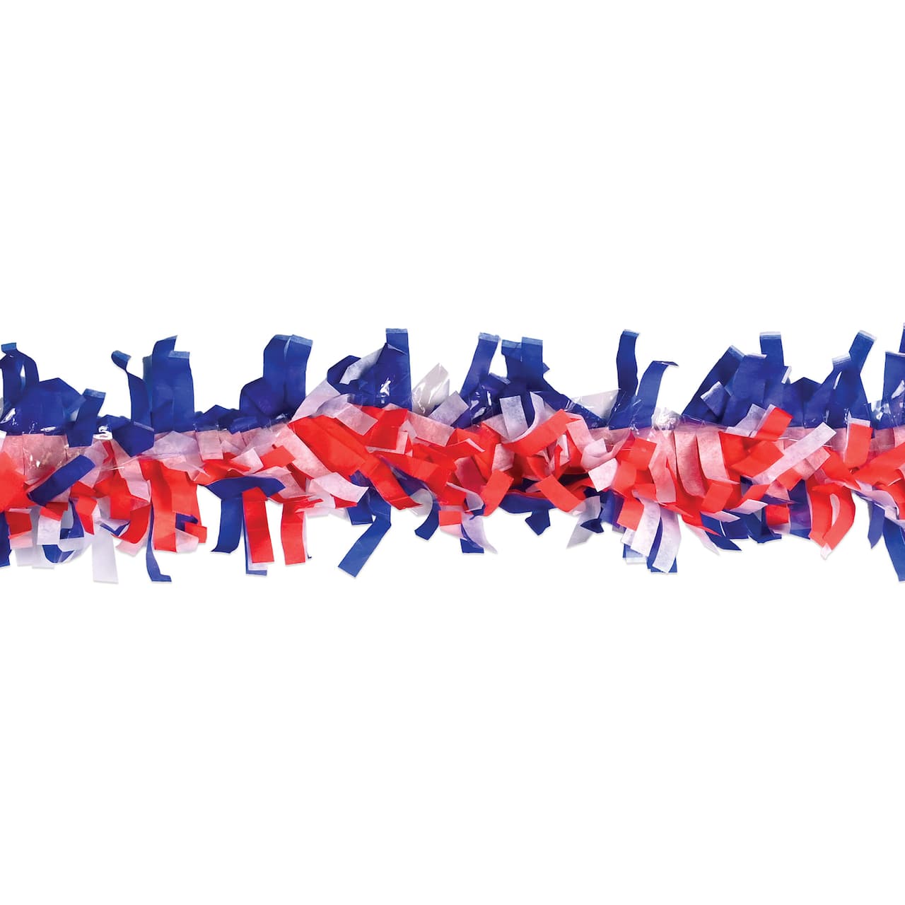 Beistle 25ft. Red, White & Blue Tissue Festooning Garlands, 2ct.